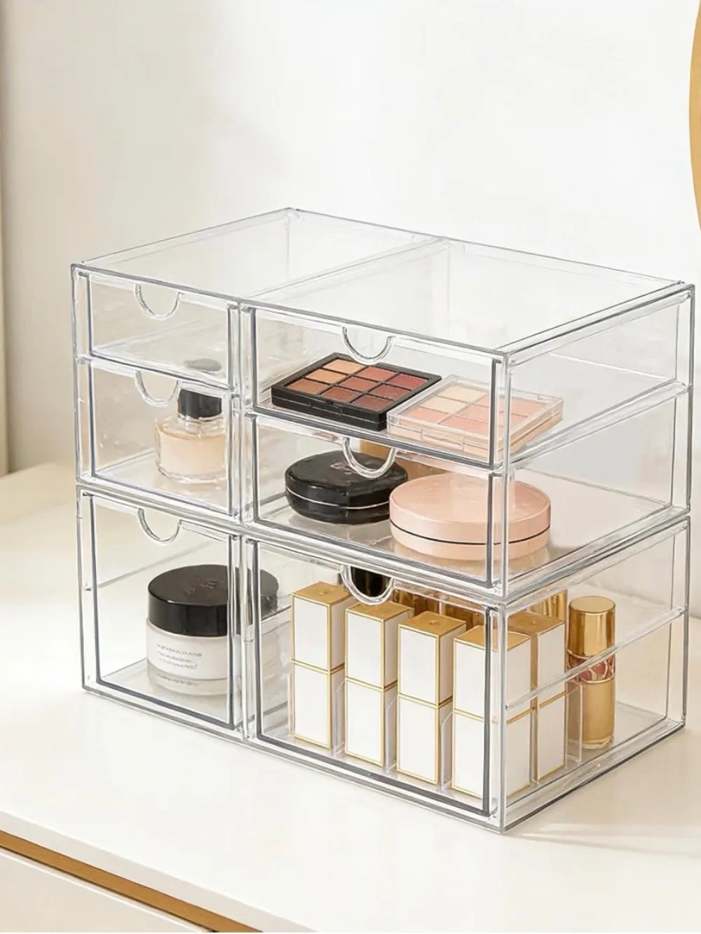 Clear Acrylic 6-Drawer Organizer for Home Storage & Organization